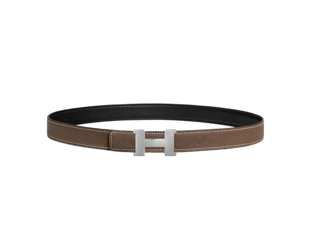 Hermes Hermes Mini Constance Martelee Belt Buckle & Reversible Leather Strap 24 Mm Black Gold