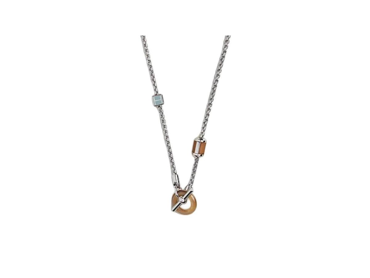 Hermes Hermes Meli-Melo Necklace Gold Bleu Lin