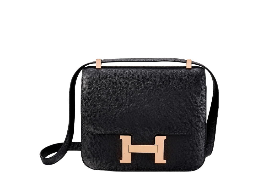 Hermes Hermes Constance Epsom Leather Mini Noir Black