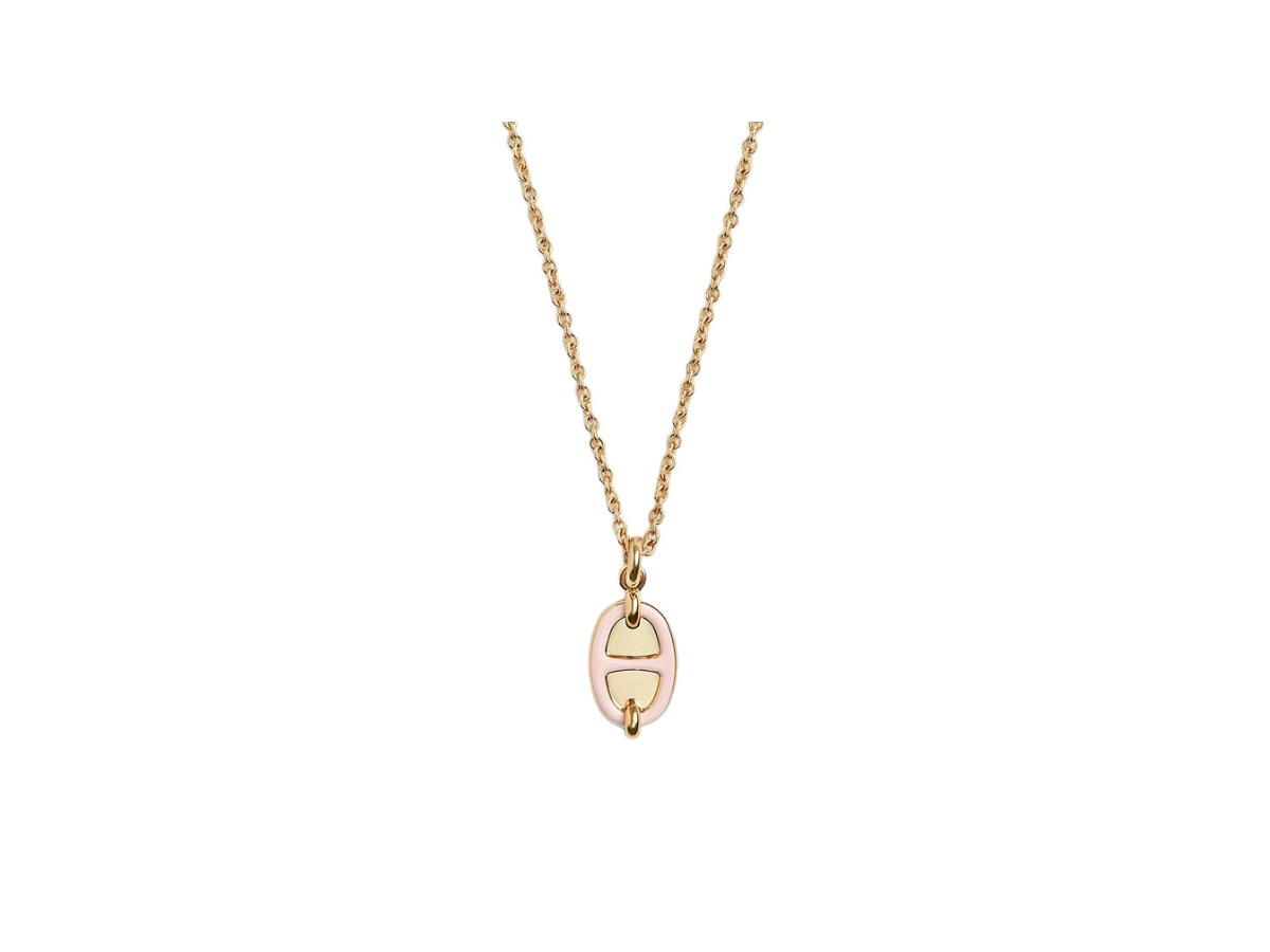 Hermes Hermes Mini Maillon Pendant (Small Model) Rose Candeur