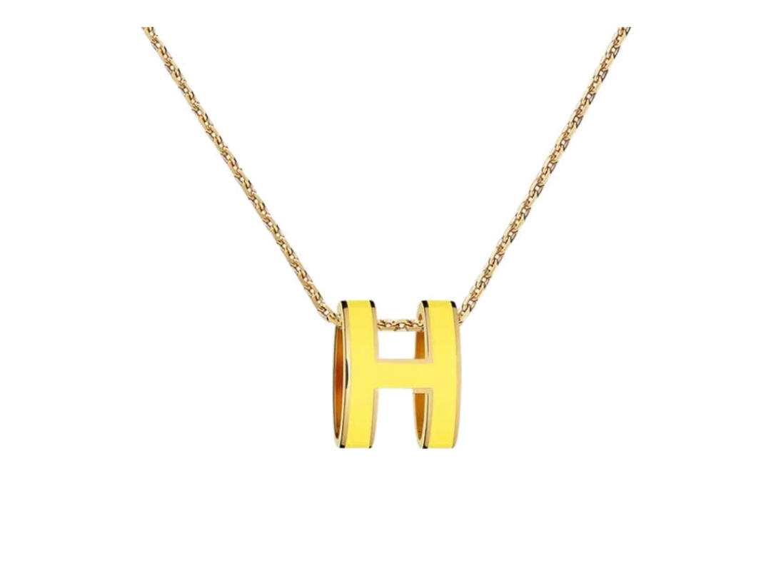 Hermes Hermes Pop H Pendant Yellow