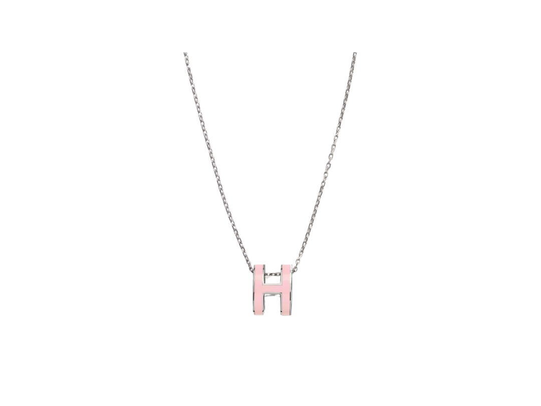 Hermes Hermes Pop H Pendant In Lacquered Metal With Palldaium-Plated Hardware Rose Dragée