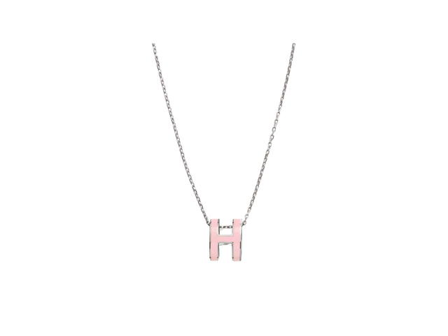 Hermes Hermes Pop H Pendant In Lacquered Metal With Palldaium-Plated Hardware Rose Dragée - view 1
