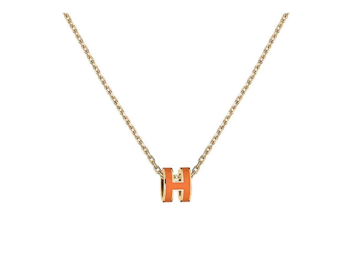 Hermes Hermes Pop H Pendant Satin Orange