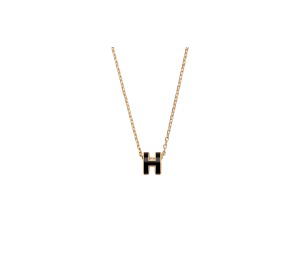 Buy Hermes Mini Pop H Pendant In Lacquered Metal With Yellow Gold Plated Hardware Noir at Sasom – Authentic and Ready to Ship