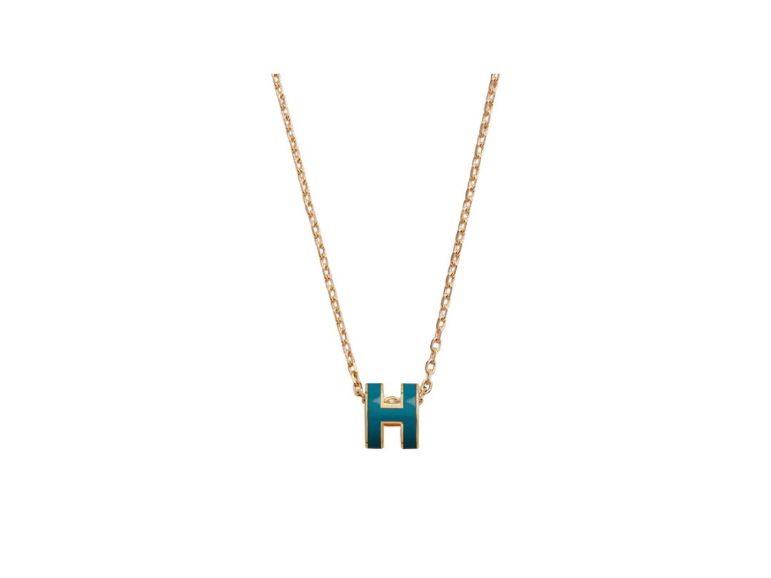 Hermes Hermes Mini Pop H Pendant Bleu Jean