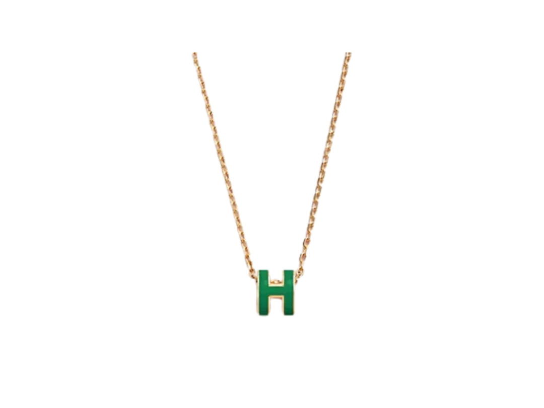 Hermes Hermes Pop H Pendant Peacock Green