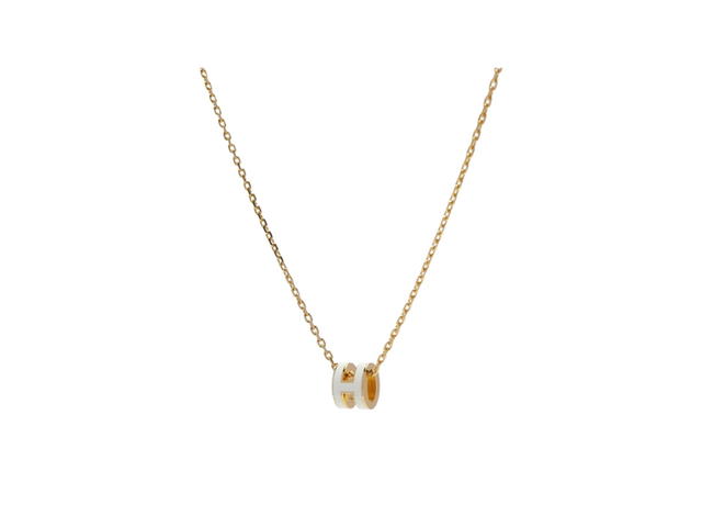 Hermes Hermes Mini Pop H pendant Gold Blanc - view 1