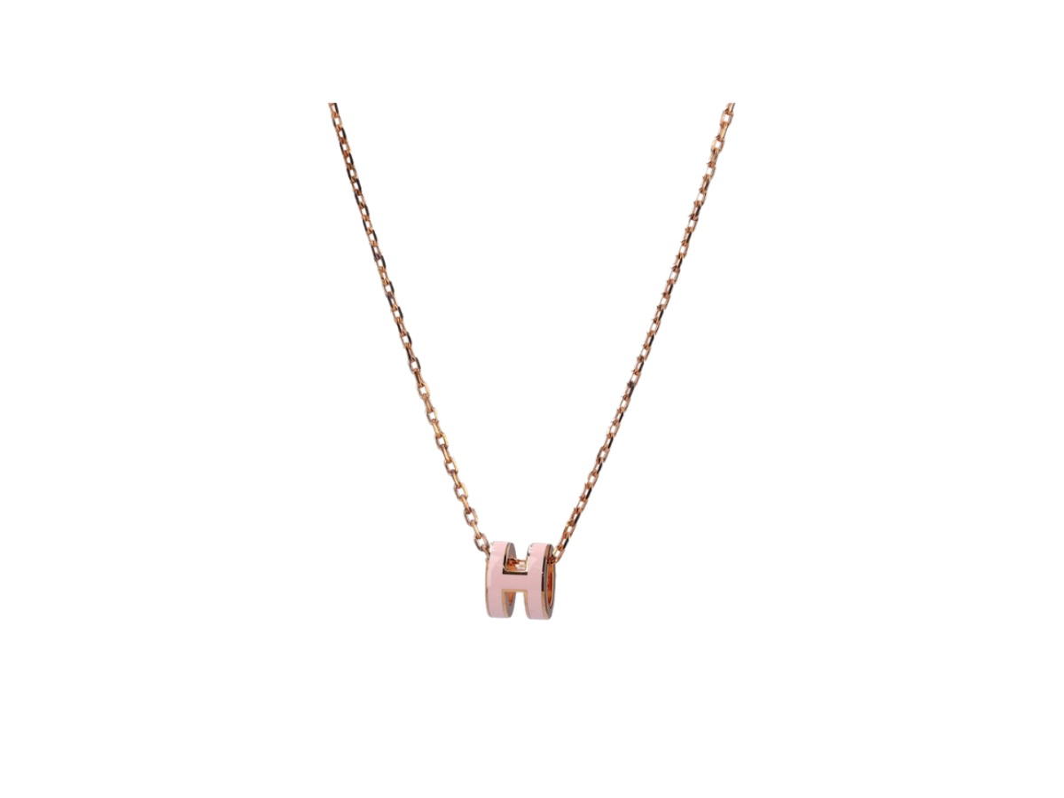 Hermes Hermes Pop H Pendant Rose Gold Rose Azalee