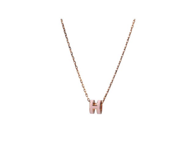Hermes Hermes Pop H Pendant Rose Gold Rose Azalee - view 1