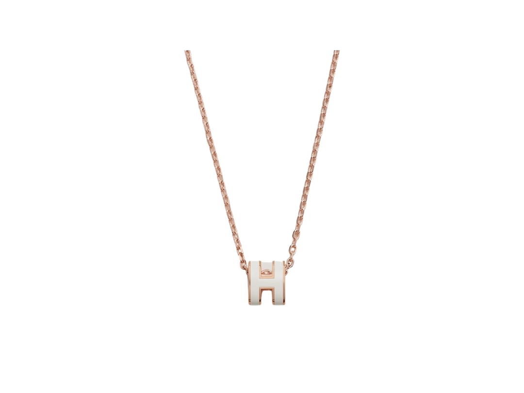 Hermes Hermes Mini Pop H Pendant Blanc
