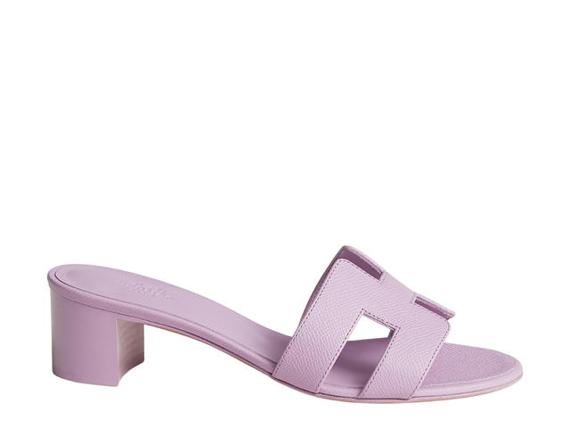Hermes Hermes Oasis Sandal In Epsom Calfskin With Iconic H Cut-Out Violet Amethyste - view 1
