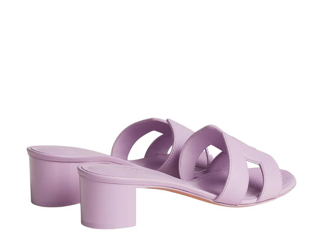 Hermes Hermes Oasis Sandal In Epsom Calfskin With Iconic H Cut-Out Violet Amethyste - view 3