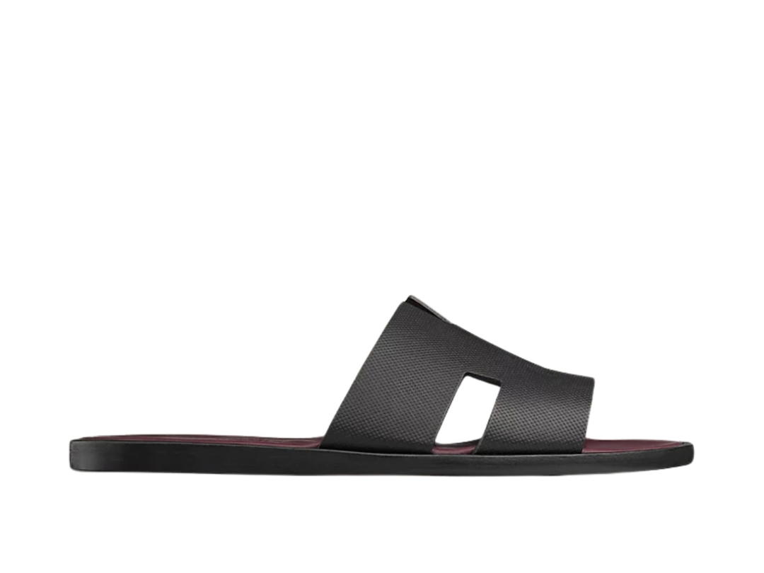 Hermes Hermes Izmir Sandal Noir Bordeaux (Women's)