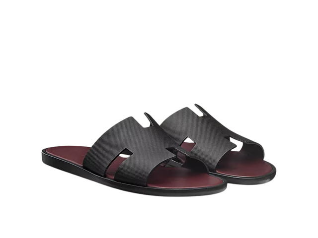Hermes Hermes Izmir Sandal Noir Bordeaux (Women's) - view 2