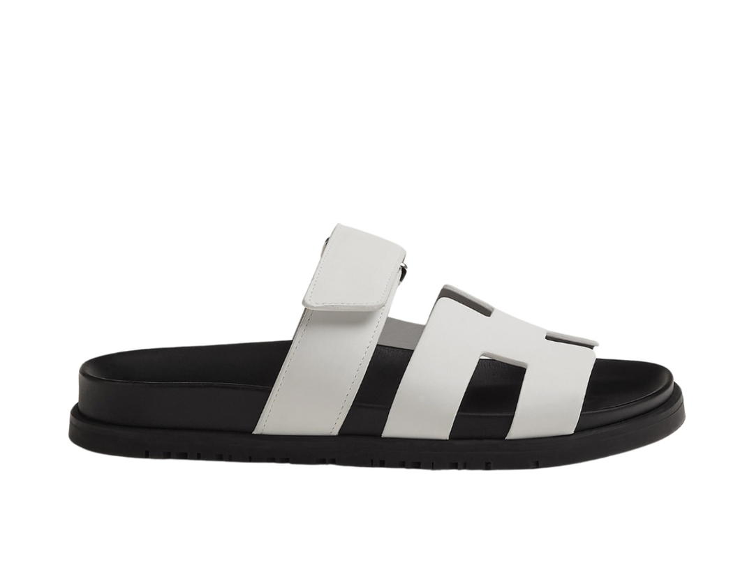 Hermes Hermes Chypre Sandal In Calfskin Blanc