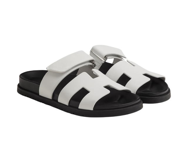 Hermes Hermes Chypre Sandal In Calfskin Blanc - view 2