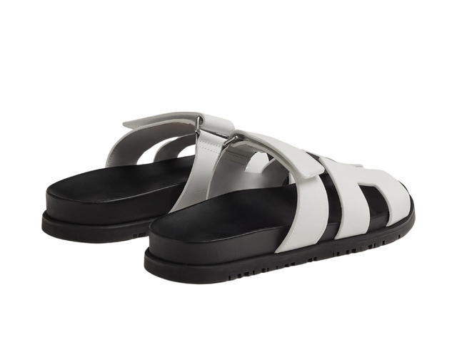 Hermes Hermes Chypre Sandal In Calfskin Blanc - view 3