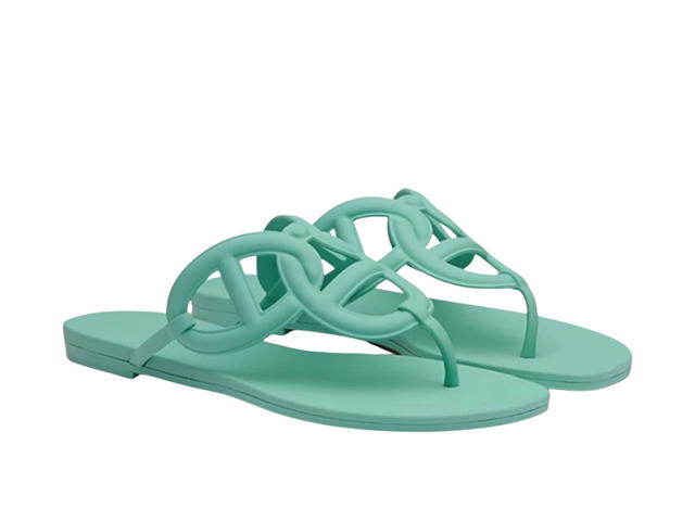Hermes Hermes Egerie Sandal Vert Embrun (Women's) - view 2