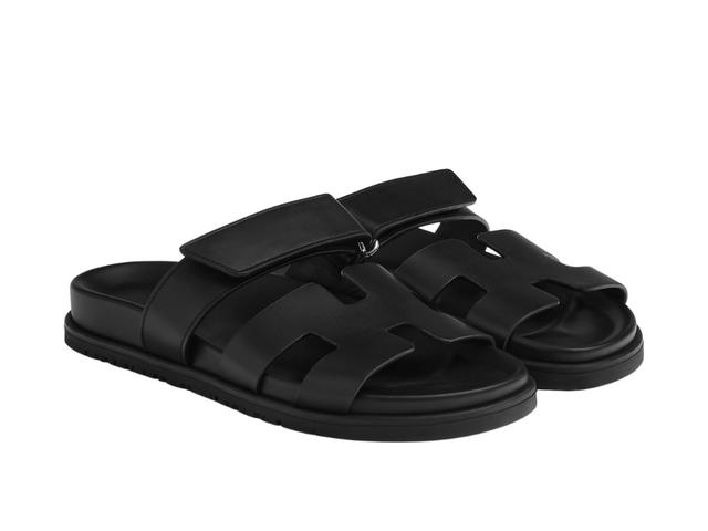 Hermes Hermes Chypre Sandal In Calfskin With Anatomical Rubber Sole And Adjustable Strap Noir (Women's) - view 3