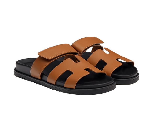 Hermes Hermes Chypre Sandal In Calfskin With Anatomical Rubber Sole And Adjustable Strap Naturel - view 2