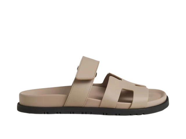 Hermes Hermes Chypre Sandal In Calfskin With Anatomical Rubber Sole And Adjustable Strap Beige Mastic - view 1