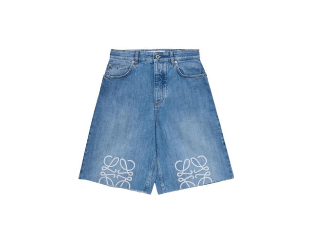 Loewe Loewe Anagram Shorts Denim Washed Denim - view 1