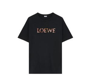 Buy Loewe Relaxed Fit T-Shirt In Cotton Logo Crew Neck Black at Sasom – Authentic and Ready to Ship