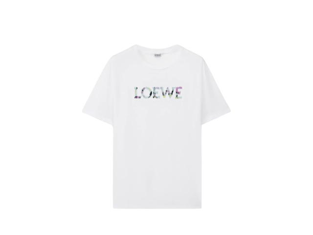 Loewe Loewe Relaxed Fit T-Shirt In Cotton Logo Crew Neck White - view 1