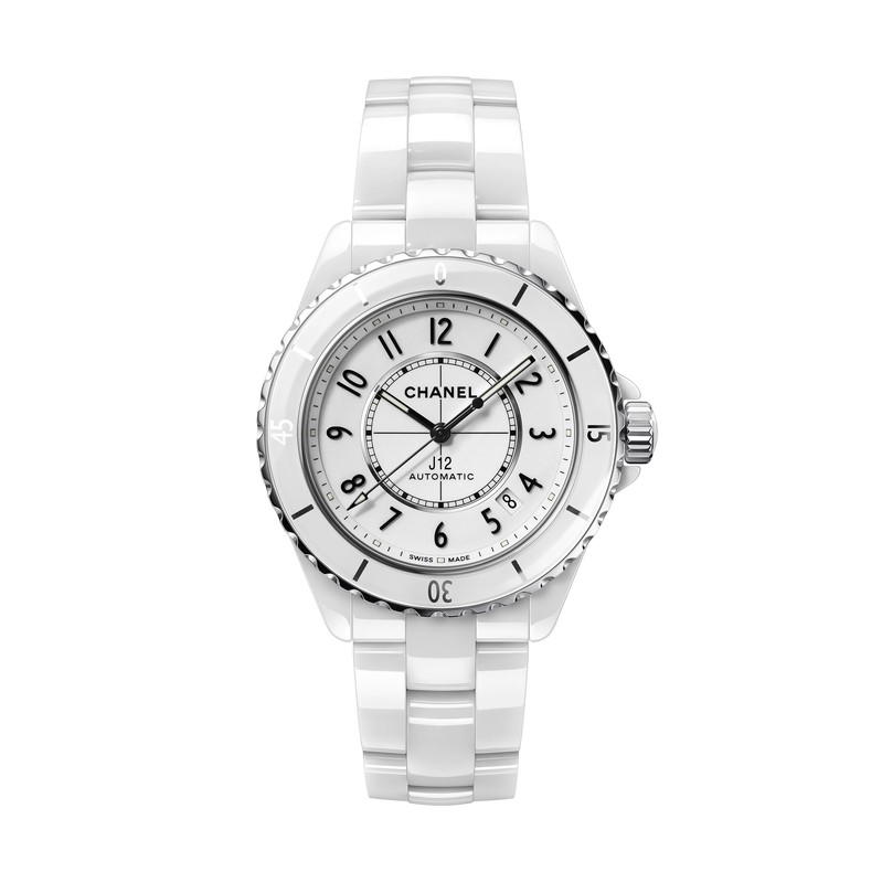 Chanel Chanel J12 Caliber 12.1 38 mm watch Ceramic Steel White Female