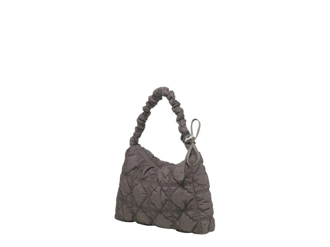 Carlyn Carlyn Lane Bag In Nylon With Silver Hardware Dusty Mocha