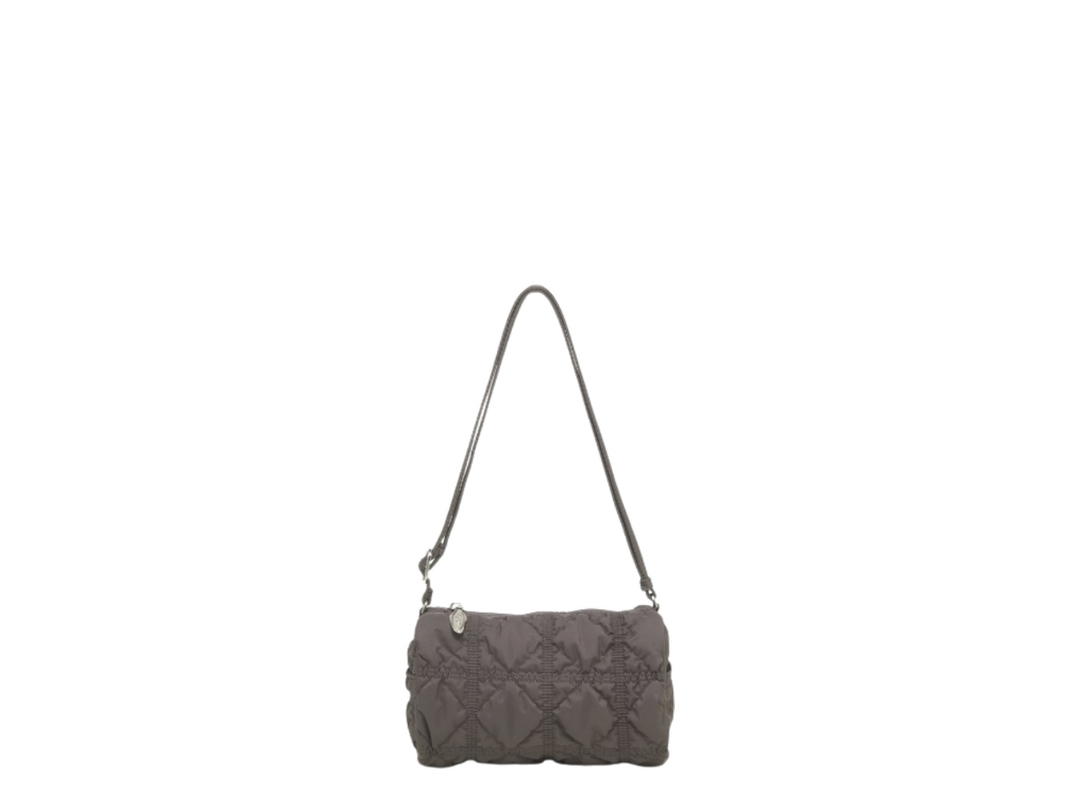 Carlyn Carlyn Kira In Nylon With Silver Hardware Dusty Mocha