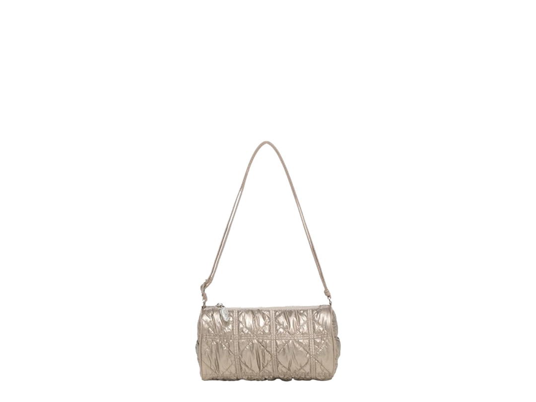 Carlyn Carlyn Kira In Nylon With Silver Hardware Taupe