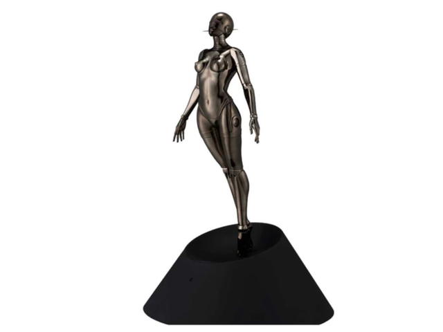Hajime Sorayama Hajime Sorayama Sexy Robot Floating Figure Black Metallic - view 1