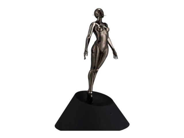 Hajime Sorayama Hajime Sorayama Sexy Robot Floating Figure Black Metallic - view 2