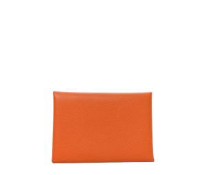 Buy Hermes Verso Calvi Duo Card Case Orange Lime at Sasom – Authentic and Ready to Ship