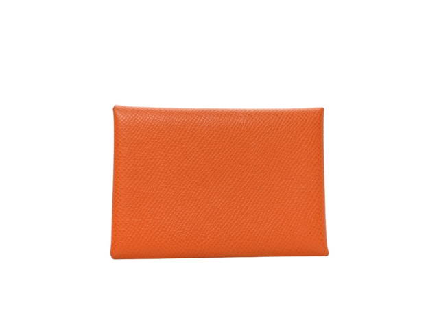 Hermes Hermes Verso Calvi Duo Card Case Orange Lime - view 1