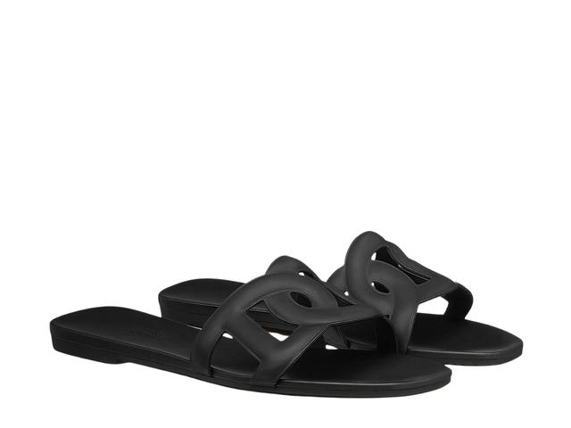 Hermes Hermès Aloha Sandal In Rubber With Chaine d'Ancre Noir - view 2