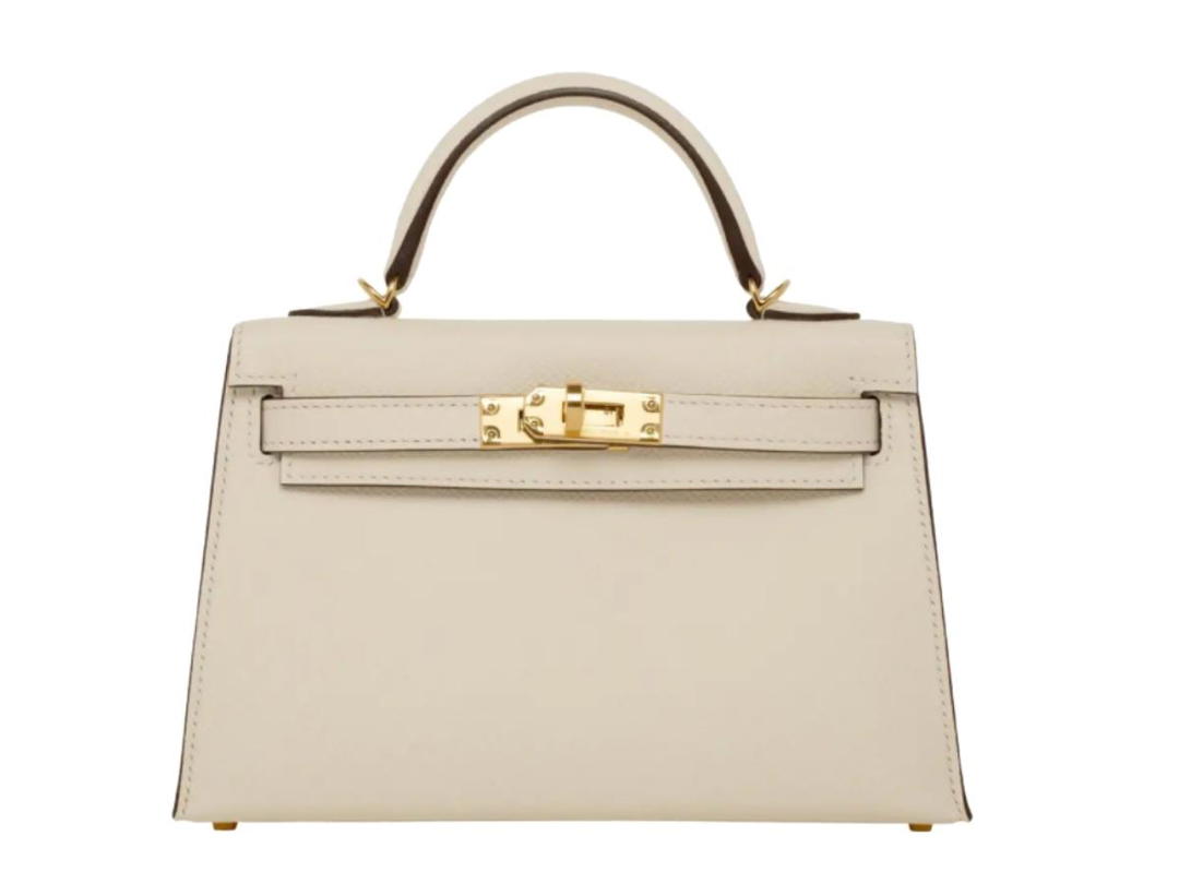 Hermes Hermès Mini Kelly II Nata Epsom Leather Gold Hardware