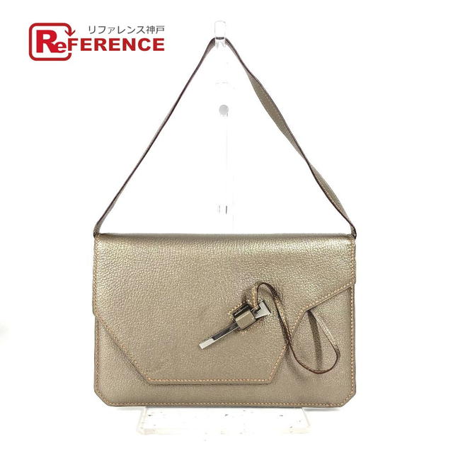 Hermes HERMES 2005 Envelope Shoulder Bag Handbag Accessory Pouch Chevre Gold - view 1