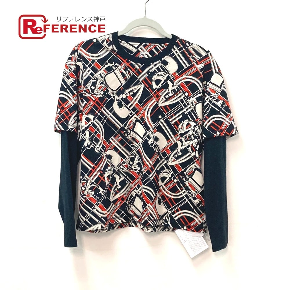 Hermes HERMES 2023 En Desordre et Chaines All-over pattern long sleeve T-shirt Unused