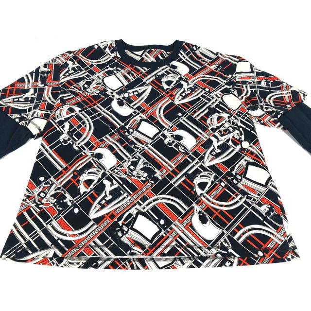 Hermes HERMES 2023 En Desordre et Chaines All-over pattern long sleeve T-shirt Unused - view 4