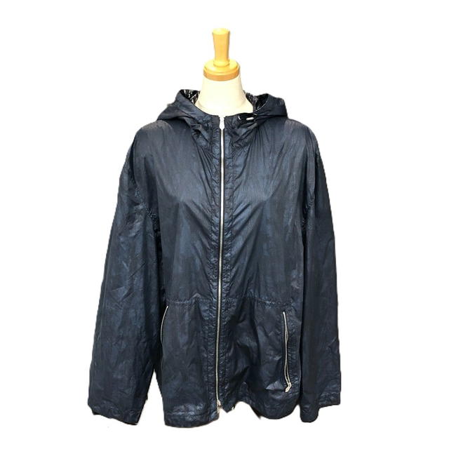 Hermes HERMES 2025 model Zip-up hooded jacket Jacket polyester Navy/Silver - view 2