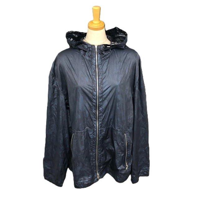 Hermes HERMES 2025 model Zip-up hooded jacket Jacket polyester Navy/Silver - view 3