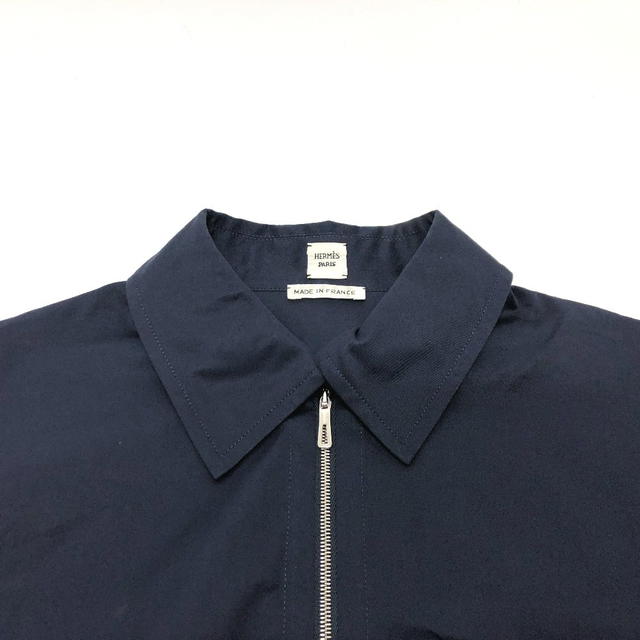 Hermes HERMES 23SS Serie Button Zip up Cut Long sleeve shirt cotton Navy - view 4
