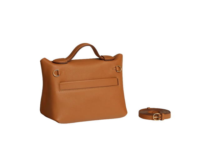 Hermes Hermes Mini 24/24 Bag In Evercolor With Swift Gold Hardware Gold - view 2