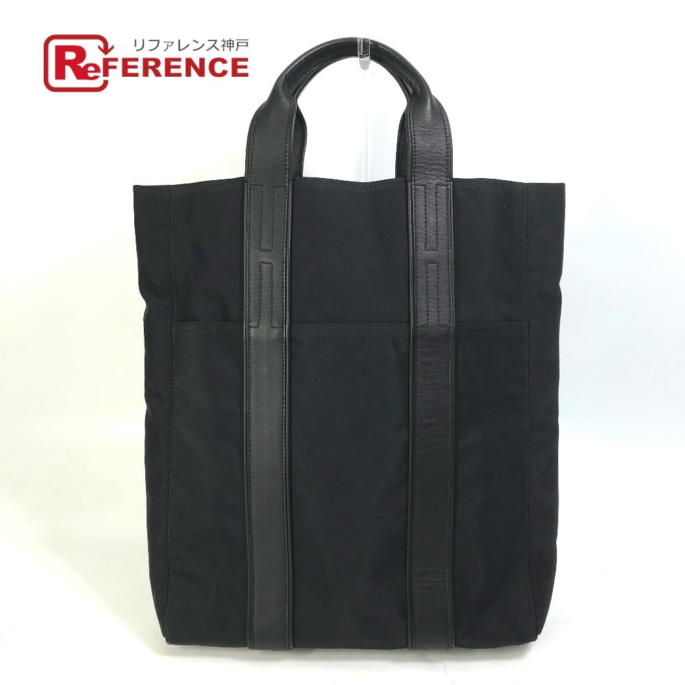 Hermes HERMES Acapulco Cabas MM Hand Bag Tote Bag Nylon Black