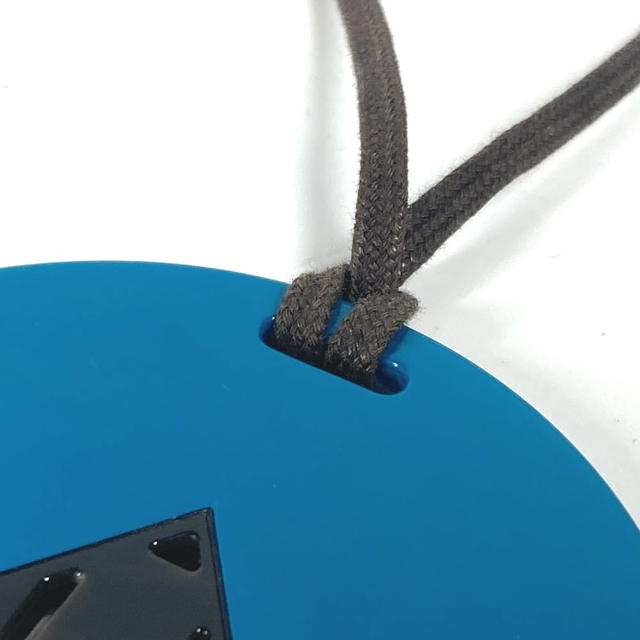 Hermes HERMES Accessories Buffalo horn H logo Necklace lacquer blue - view 4