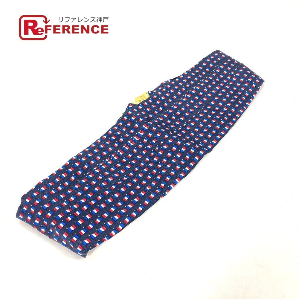 Hermes HERMES Accessories Cummer band  belt silk blue