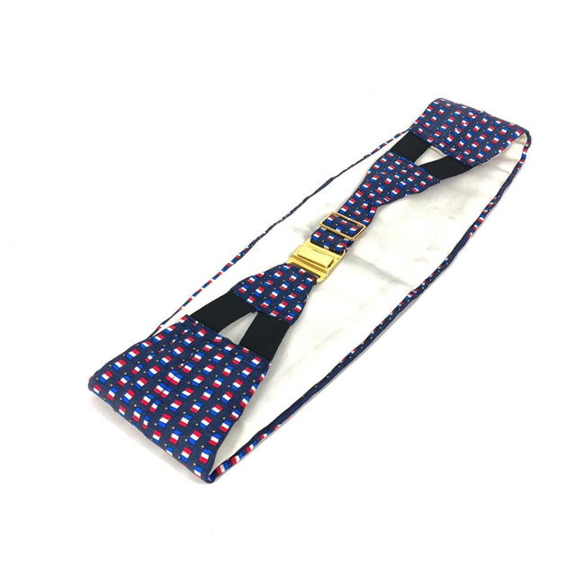 Hermes HERMES Accessories Cummer band  belt silk blue - view 3